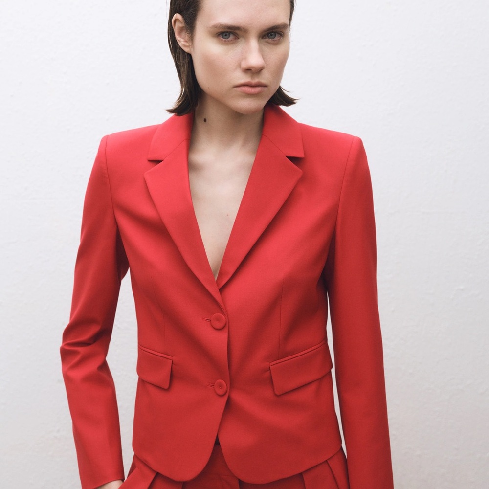 Mango Wool-Blend Suit Jacket - Picture 2 of 8